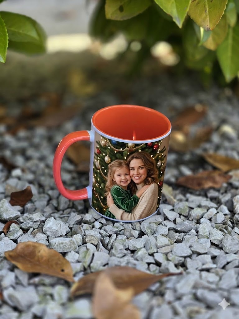 Narandžasta šolja sa slikom ili tekstom po želji